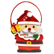 手拿禮物糖果袋 - 聖誕節 16cm*7.5cm*19cm, 聖誕老人 紅色, 1個