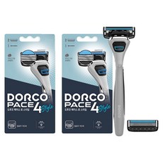 DORCO 多可樂客 PACE4 style 刮鬍刀 + 刀片 2入組, 1套