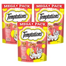 템테이션 고양이 스낵, 혼합맛(닭고기/연어/체다치즈), 3개, 160g