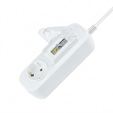 W-light 漏電用斷路器1孔多功能插座, 1.5m, 單一顏色, 1個