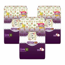 쏘피 귀애랑 생리대 날개형, 슈퍼롱, 20개입, 3개