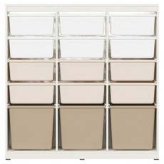 한샘 샘키즈 수납장 1305 브라운 방문설치, 몸통(크림화이트), 박스(화이트+베이지+브라운), 5단