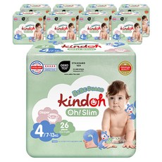 kindoh Oh! Slim Bebeguard優質超薄黏貼型尿布, 4階段, 234張