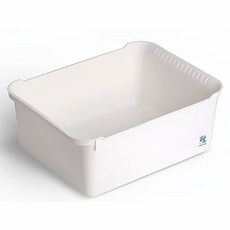 YoGoMoJi 長方形瀝水洗碗籃 中型, 白色, 1個