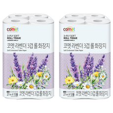 comet 薰衣草3層捲筒衛生紙 27m, 2個, 12入