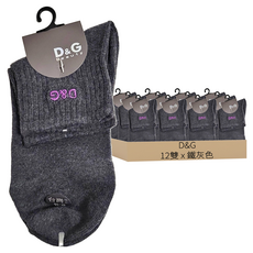 D&G BEAUTY 女款素色刺繡1/2襪 台灣製