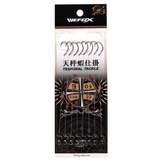 WEFOX 手綁天秤蝦仕掛子線組 釣蝦 精靈環 O型環 海老 天平 蝦鉤 泰國蝦 VFOX 釣魚仕掛 #8.5,1入