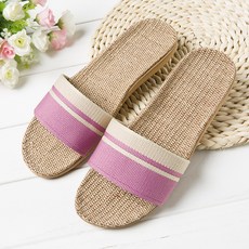 아리코 린넨 투톤 거실화, 핑크, 1개