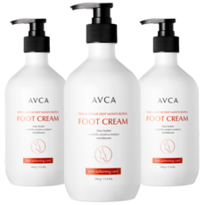 AVCA 足部保濕去角質霜, 1入, 3個, 500ml