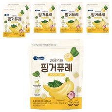 베베쿡 아동용 처음먹는 핑거퓨레, 바나나와시금치, 6개, 16g