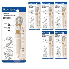 플러스 펜티입 수정테이프 WH-1905, 6개, 아이보리