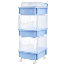口袋型長方形微笑3層尿布整理架, 藍色, 1個