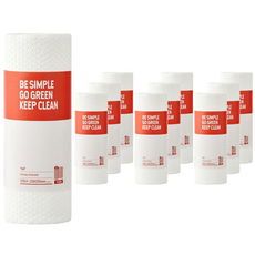 REBOW 可水洗拋棄式抹布, 50張, 10捲