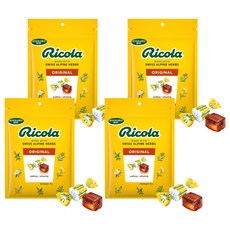 리콜라 스위스 오리지널 허브 캔디, 70g, 4개