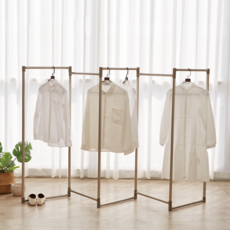 LiFArt 日系鋁合金百變室內掛衣架 3段式加高款, 星光金