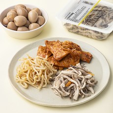 슈퍼키친 바로만든 도시락반찬 메추리알 장조림 230g + 진미채간장볶음 70g + 느타리버섯볶음 110g + 매운어묵볶음 120g 세트, 530g, 1세트