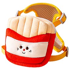 hipidog 嬉皮狗 可愛漢堡薯條寵物小背包, 薯條, 1個