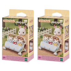 EPOCH Sylvanian Families 森林家族 三胞胎嬰兒車 5533, 2個