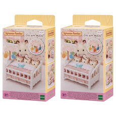 EPOCH Sylvanian Families 森林家族 三胞胎嬰兒床和移動玩偶 5534, 2套