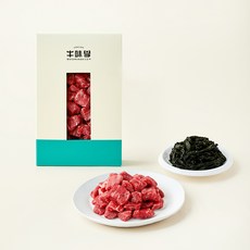 우미학 한우 정성모듬 1++등급 국거리용 300g + 기장숙성미역 100g (냉장), 1세트