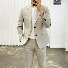 ADORE CLASSIC 男款修身休閒西裝外套+長褲套裝