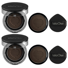 라라츄 헤어 쿠션 퍼펙트 본품 9g + 리필 9g 세트, 다크브라운, 2개