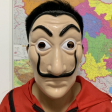 Cosplay高品質紙房子面具 Dalri面具, 混合顏色, 1個