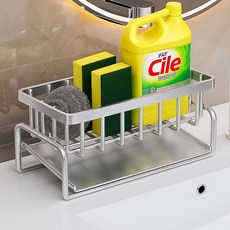 누홈 304스텐 싱크대 수세미 거치대 일반형, 실버, 1개