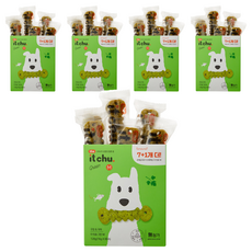 잇츄 강아지 그린 덴탈껌 M 8p, 연어 + 파슬리 혼합맛, 16g, 5개