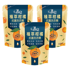 貼心護皂植萃柑橘抗菌洗衣精 1500g, 3入