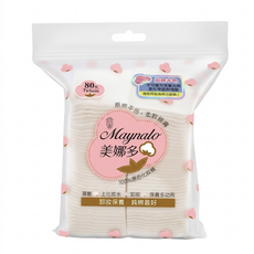 Maynalo 美娜多 100%原色化妝棉, 80入, 1組
