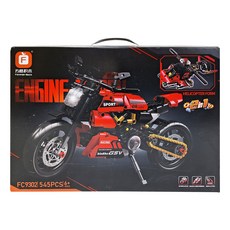 FORANGE BLOCK 方橙積木 變形機車 FC9302 8歲以上, 紅色, 1盒