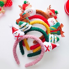 PARTYSHOW 聖誕節髮箍5件組, 1套, 混合顏色