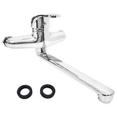 LEADER 麗達 銅電鍍 壁式冷熱水龍頭 LBE 3004-18 電鍍亮面 740g, 1個