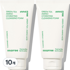이니스프리 그린티 아미노 수분 클렌징폼, 150ml, 10개
