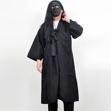 PARTYSHOW 死神連身衣+面具, 黑色(面具), 1組