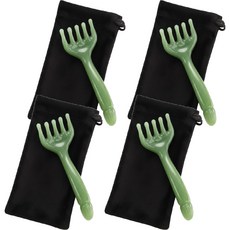 아이작큐브 두피 괄사 머리 빗 마사지기, 그린, 4개