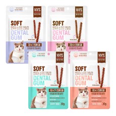캣퓨어 고양이 소프트 덴탈껌, 1세트, 구강&간 + 구강&눈 + 구강&면역 + 구강&장
