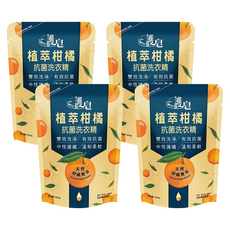 貼心護皂植萃柑橘抗菌洗衣精 1500g, 4入
