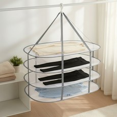 소요샵 스웨터 니트 다용도 빨래 건조대 3단, 화이트그레이