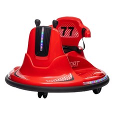 HZB 兒童電動機車 碰碰車, 360°旋轉方向輪, 遙控操作, 紅色, 1個