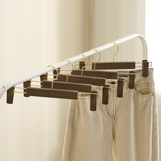 씨인크 논슬립 집게 고급 치마 바지걸이, 브라운, 20개