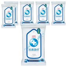 Dr.White 白博士 抗菌濕巾, 10張, 6包, 10片, 10抽