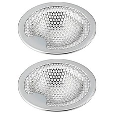 YOSHIKAWA 吉川 洗手台濾網 外徑5.2公分 2入組, 1組, 不鏽鋼