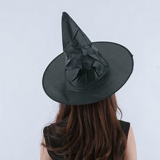 PARTYSHOW 萬聖節女巫帽 小 3入 + 大 3入 組, 黑色, 1套