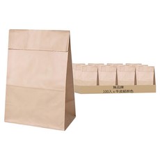 Hello Morris 牛皮紙袋 素色 100入, 牛皮紙棕色, 1套