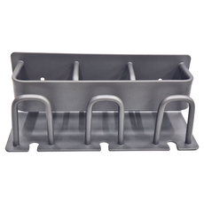 妃妃嚴選 三人款牙刷置物架, 槍灰色, 1組