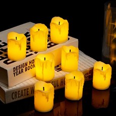PARTYSHOW 豪華LED蠟燭, 12個, 黃色