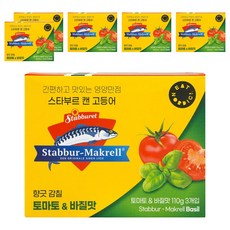 스타부르 토마토 바질 캔 고등어, 110g, 6개