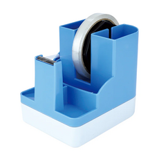 ABEL 力大牌 筆筒膠帶台 TD200, 藍色, 1個